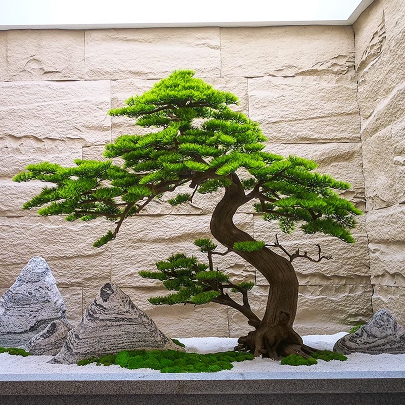 Large Artificial Bonsai Tree Faux Plants Indoor Podocarpus Tree