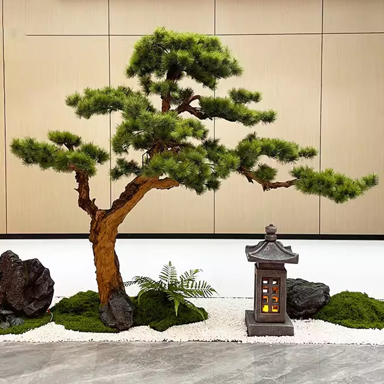 Realistic Faux Plants Podocarpus Pine Tree Large Artificial Bonsai Tree